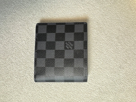 LV Men Black Grey wallet